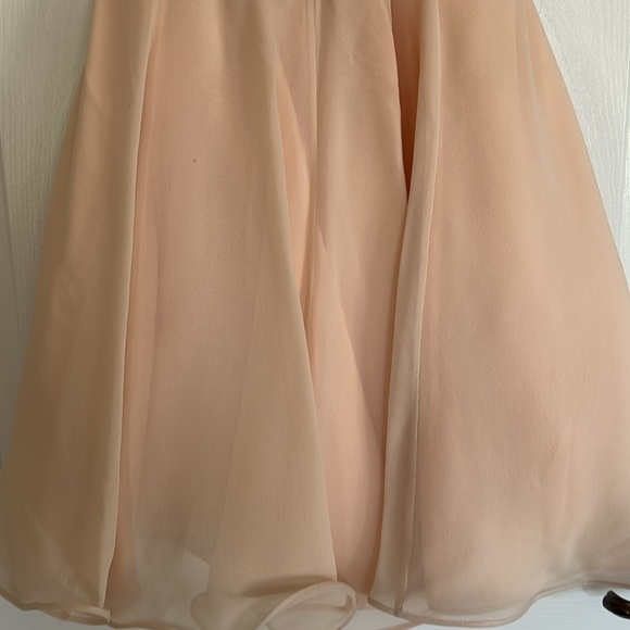 Vintage Niteline Blush Pink Fit & Flare Strapless Silk Mini Cocktail Dress Siz 2 - Picture 7 of 17